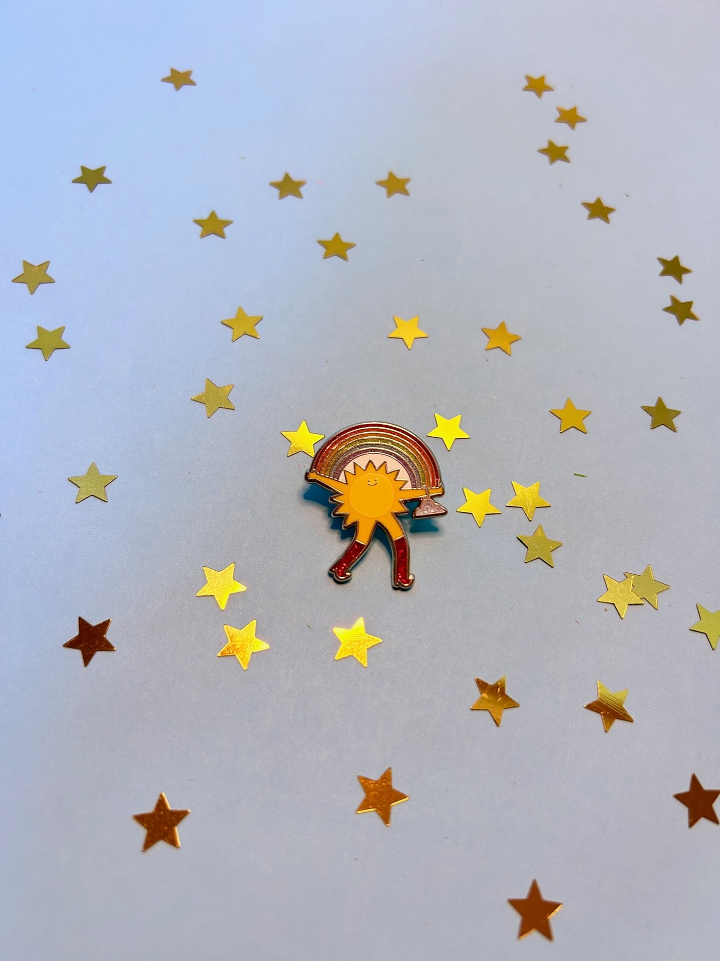 Walking On Sunshine Enamel Pin