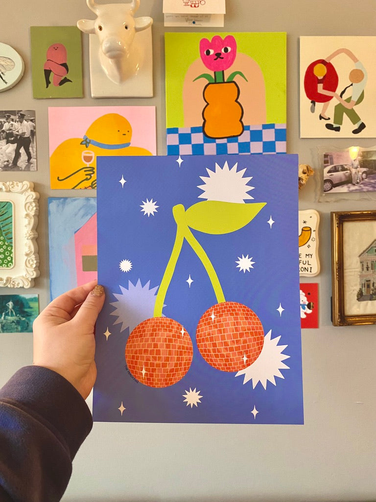 Disco Cherries Print