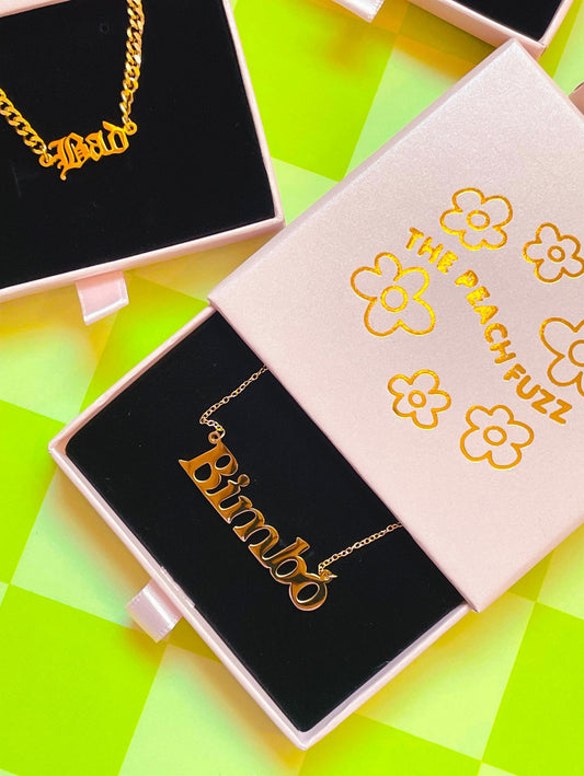 Bimbo Nameplate Necklace