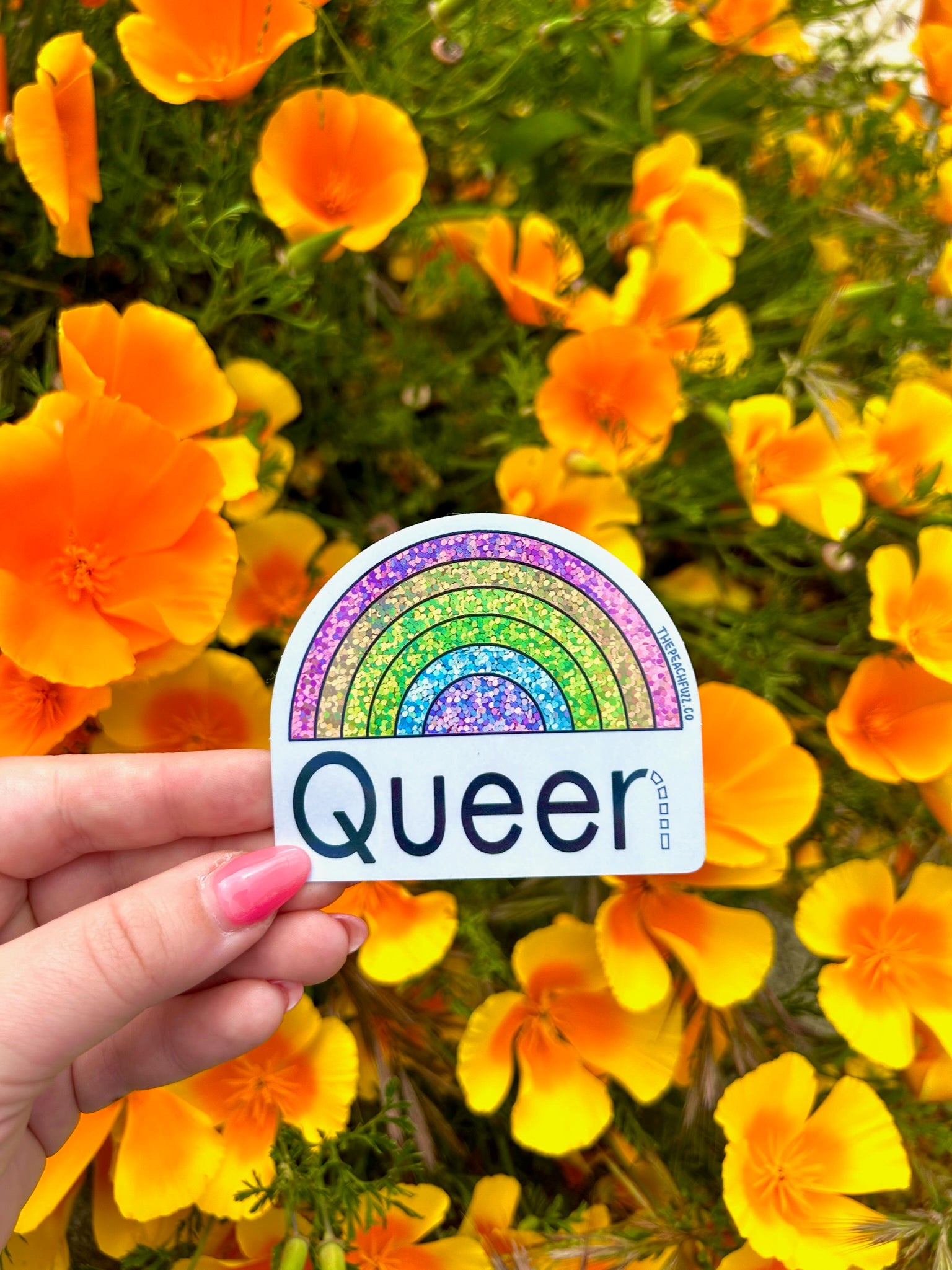 Queer Queen Glitter Sticker