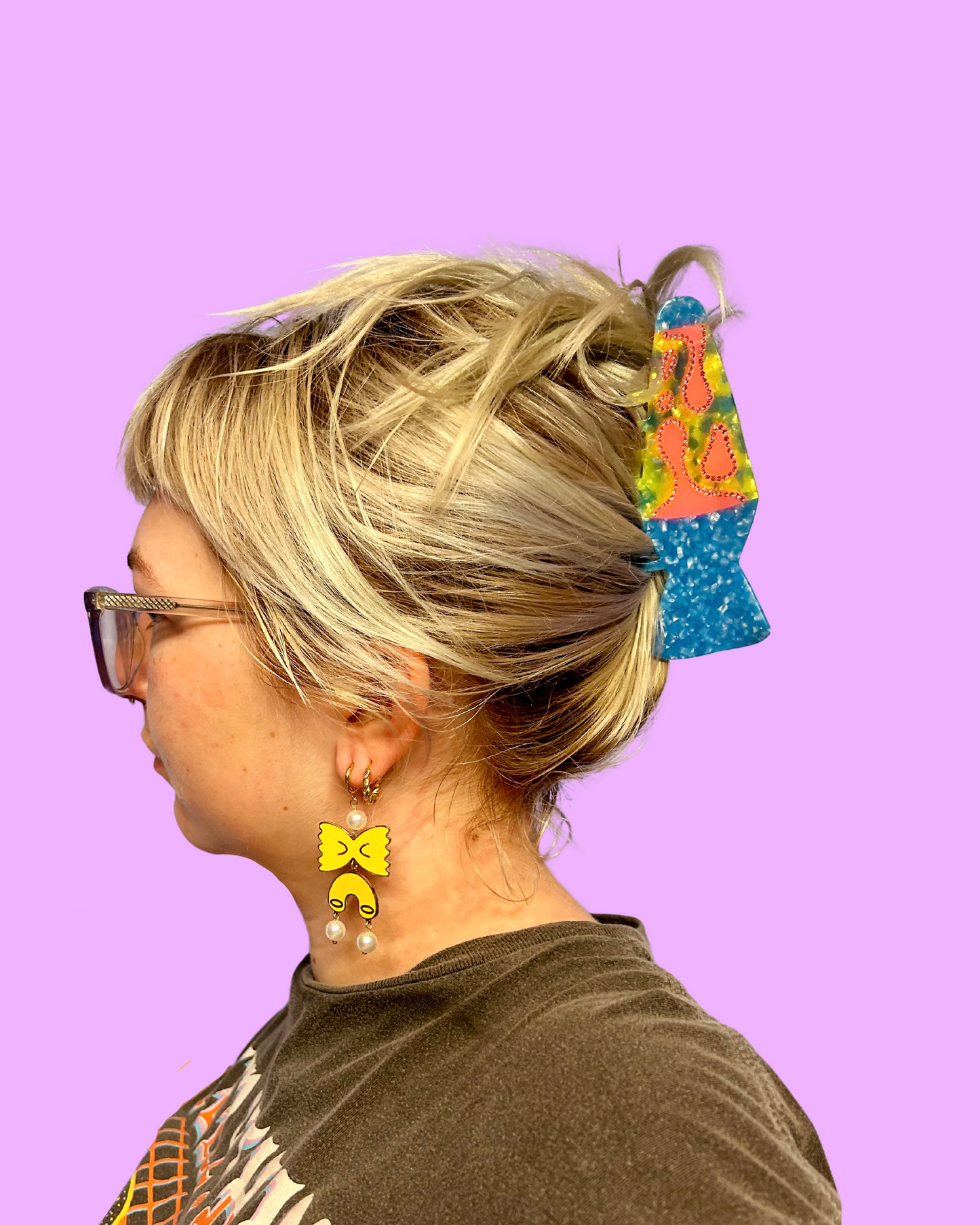 Rhinestone Lava Lamp Hair Claw