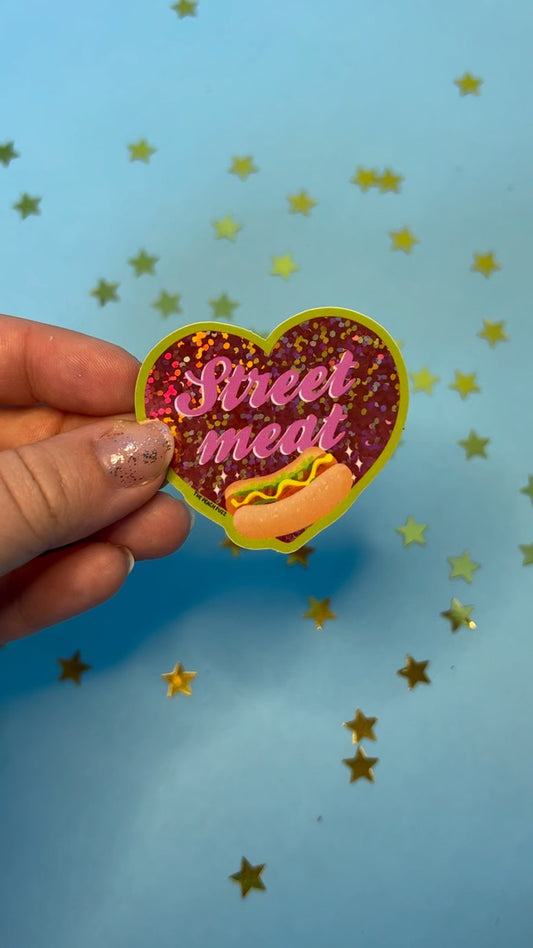Street Meat Glitter Sticker
