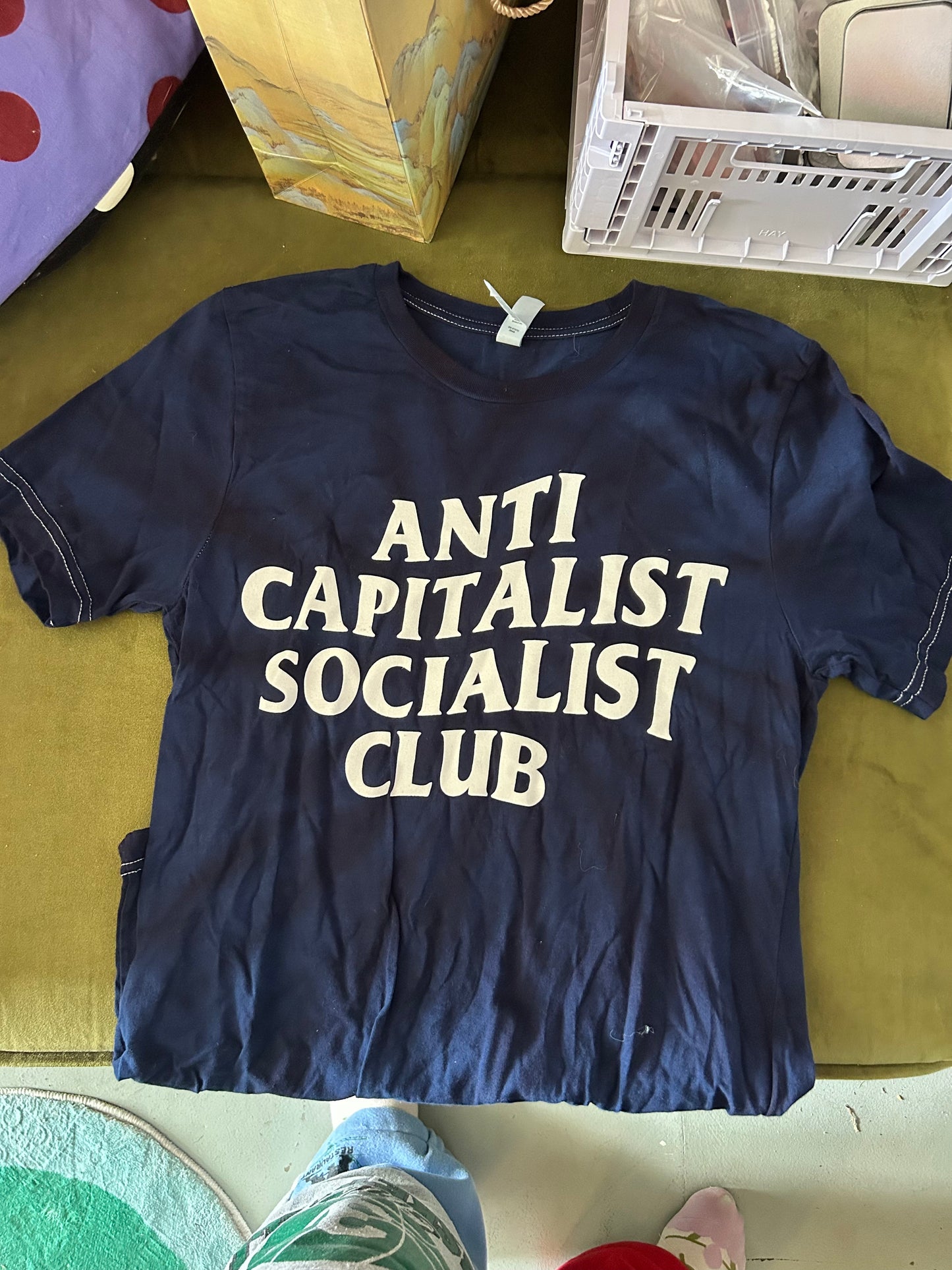 Anti-Capitalist Socialist Club Shirt - Overdyed - S