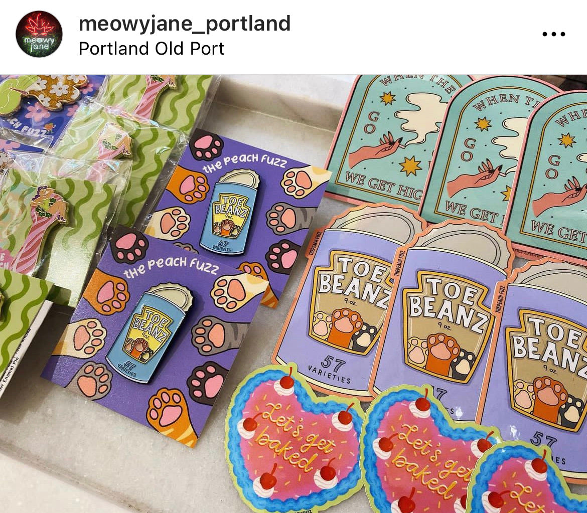 Toe Beans Enamel Pin