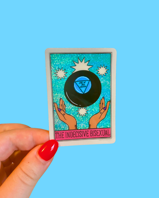 Indecisive BISEXUAL Glitter Sticker