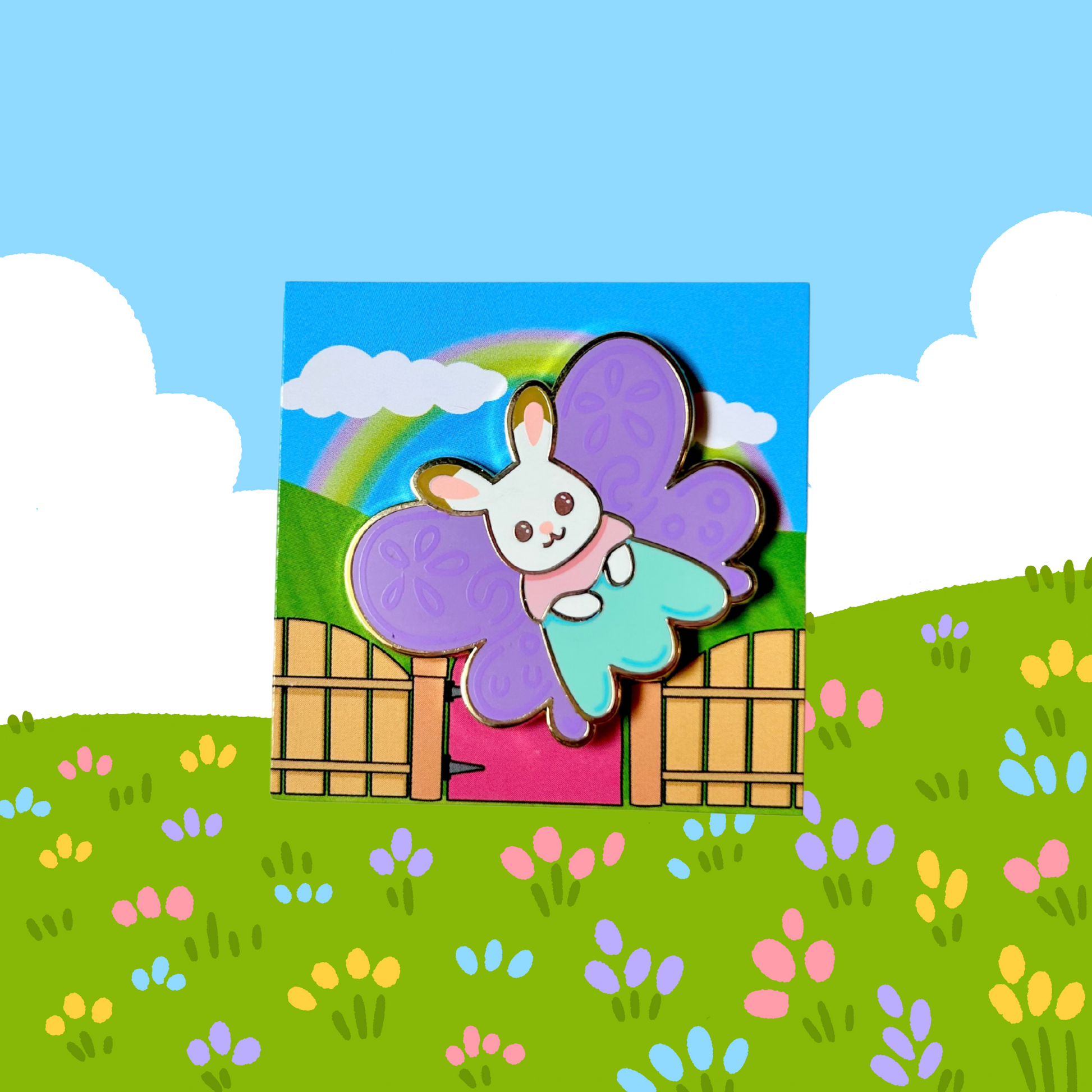 Butterfly Bunny Enamel Pin