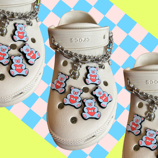 I Love Me Teddy Bear Shoe Charm