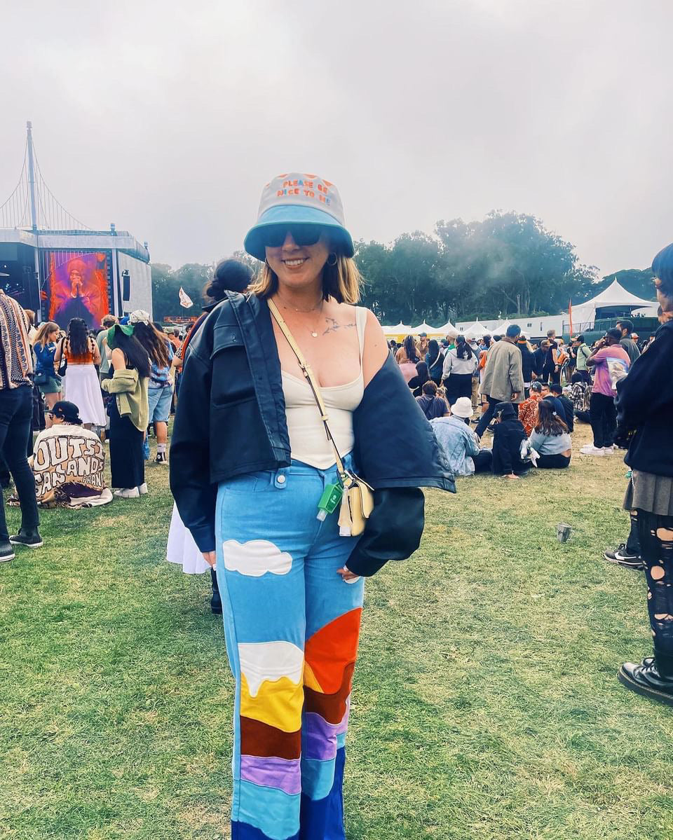 Please Be Nice To Me Color Block Bucket Hat