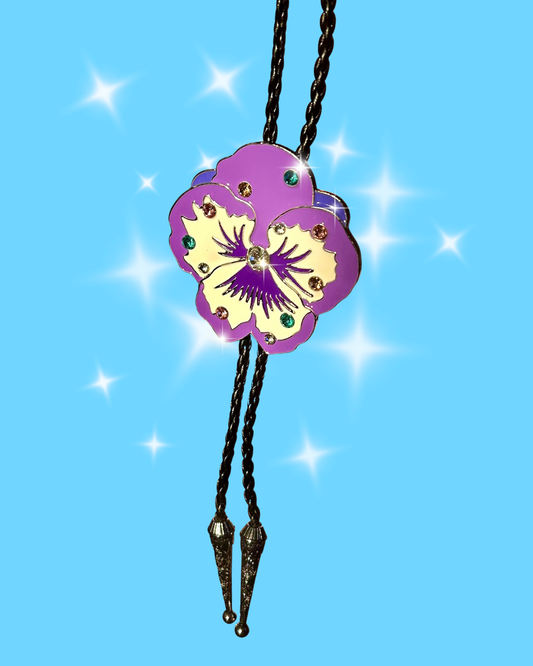 Pansy Bolo Tie