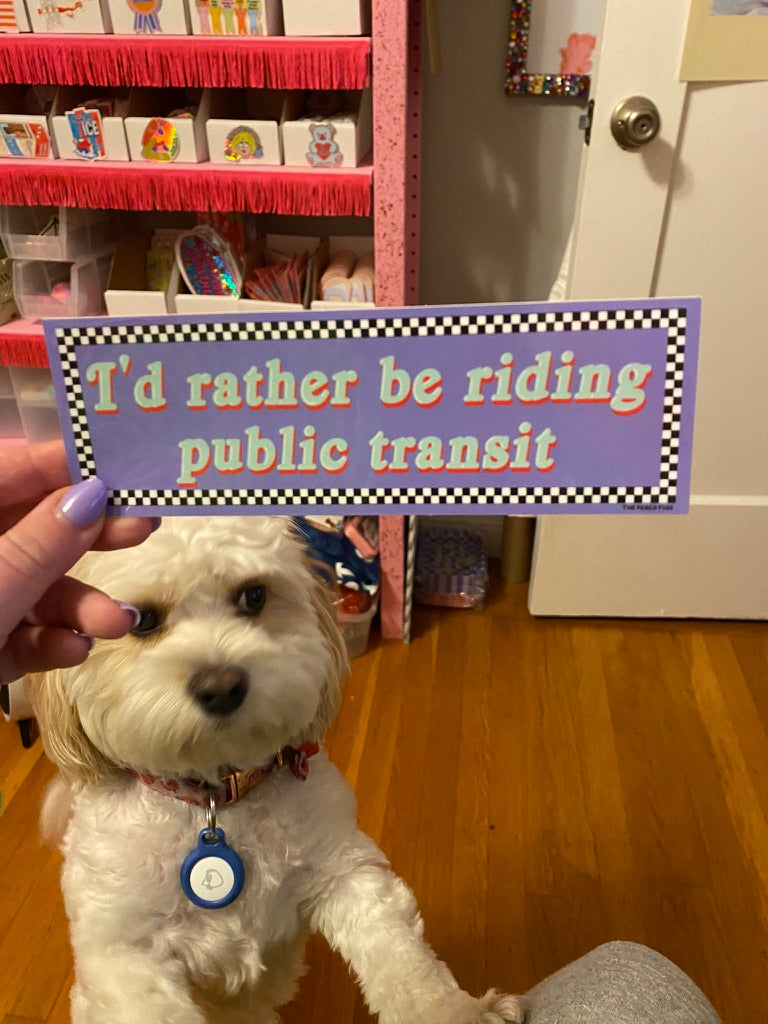 Public Transit Bumper Sticker