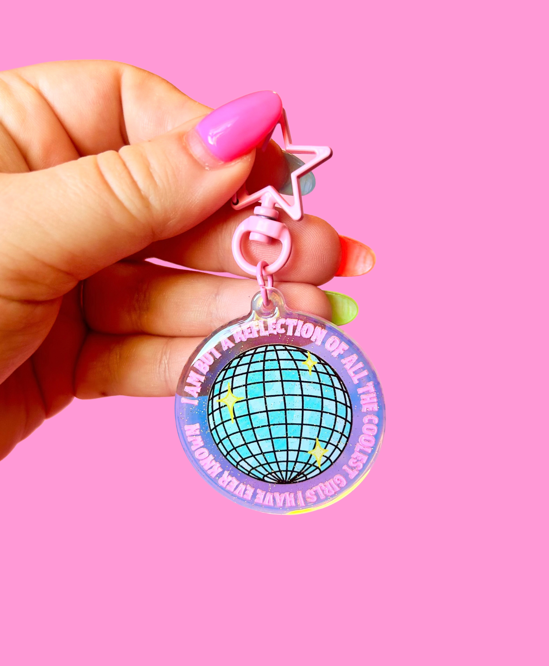 Reflection of the Coolest GIRLS I've Known Keychain