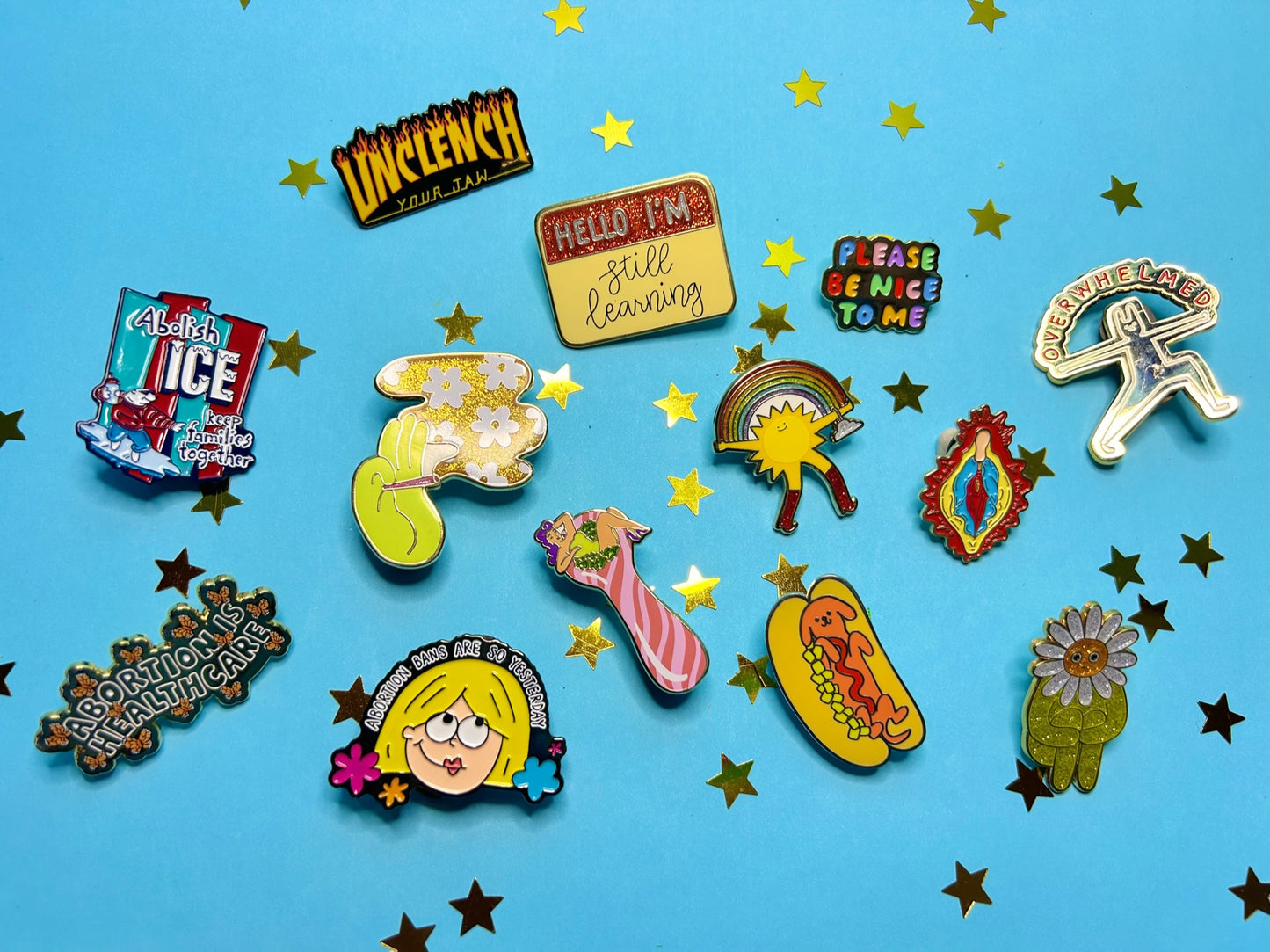 Unclench Your Jaw Enamel Pin