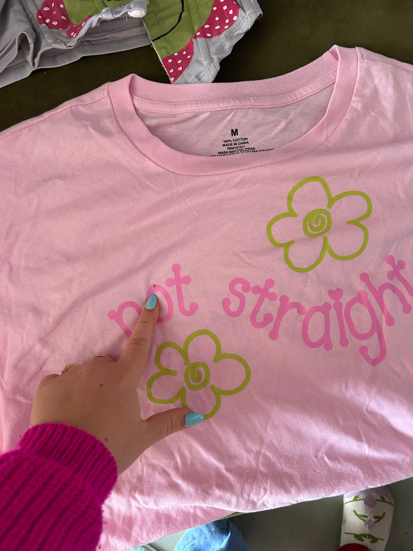 Not Straight Shirt - dark spot - M