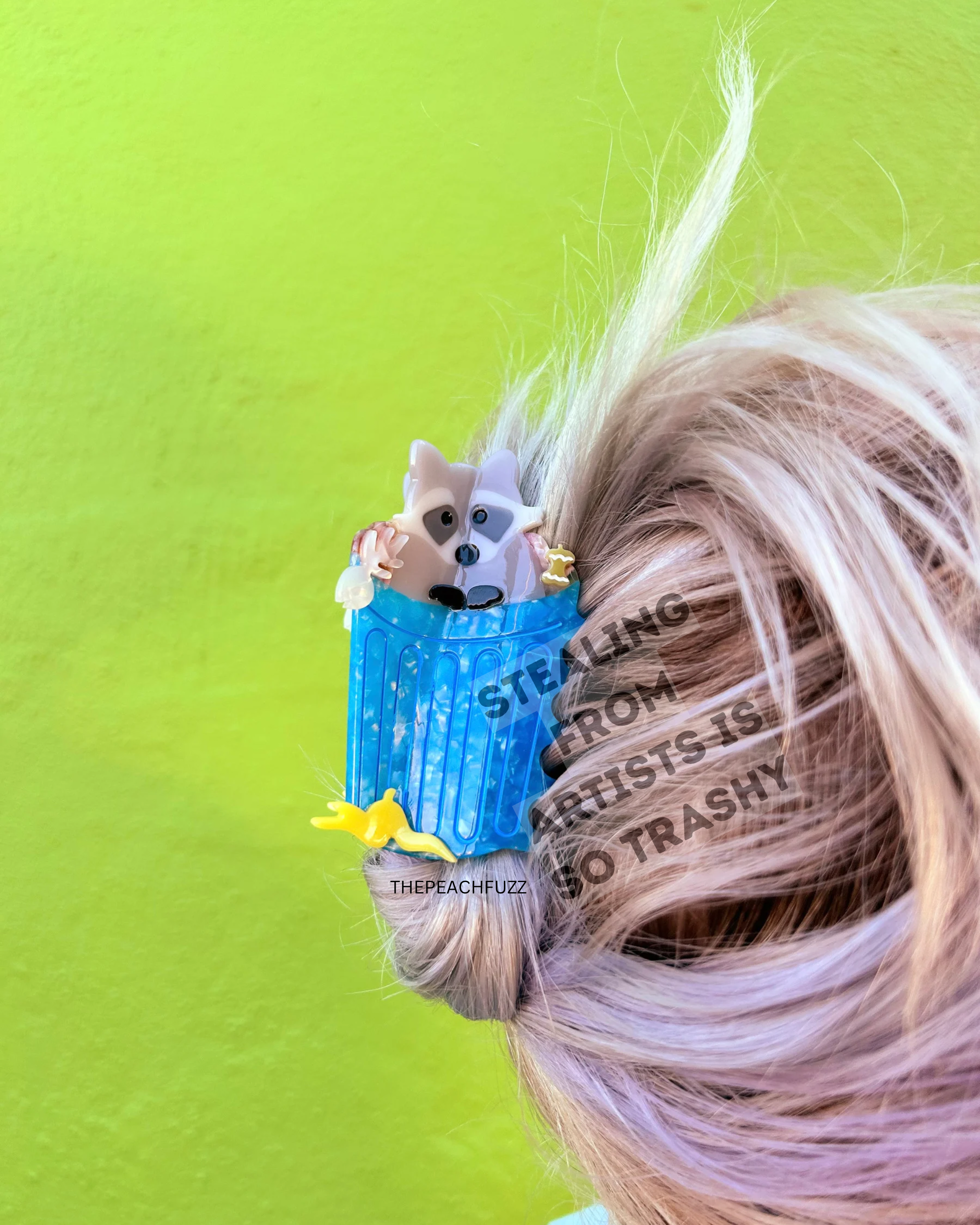 Trash Panda Raccoon Hair Claw – The Peach Fuzz Trash Panda Raccoon Hair Claw – The Peach Fuzz