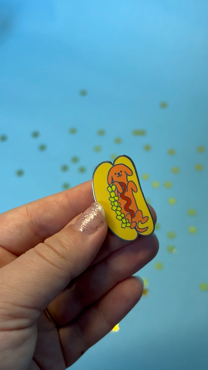 Hot Doggy Dog Enamel Pin