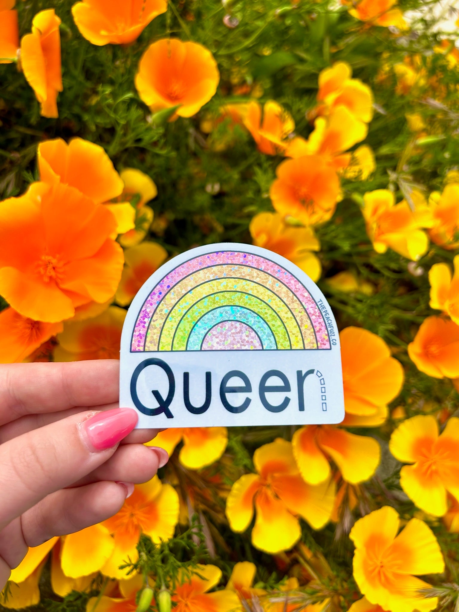 Queer Queen Glitter Sticker
