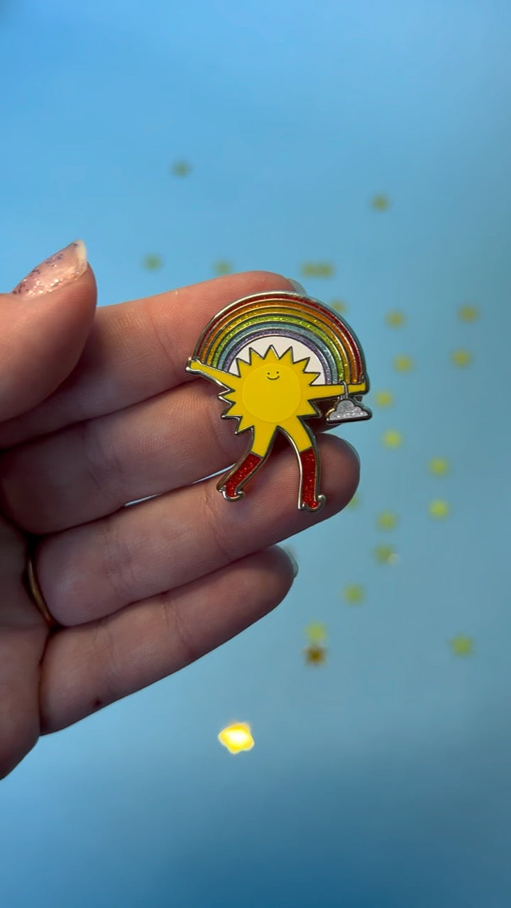 Walking On Sunshine Enamel Pin