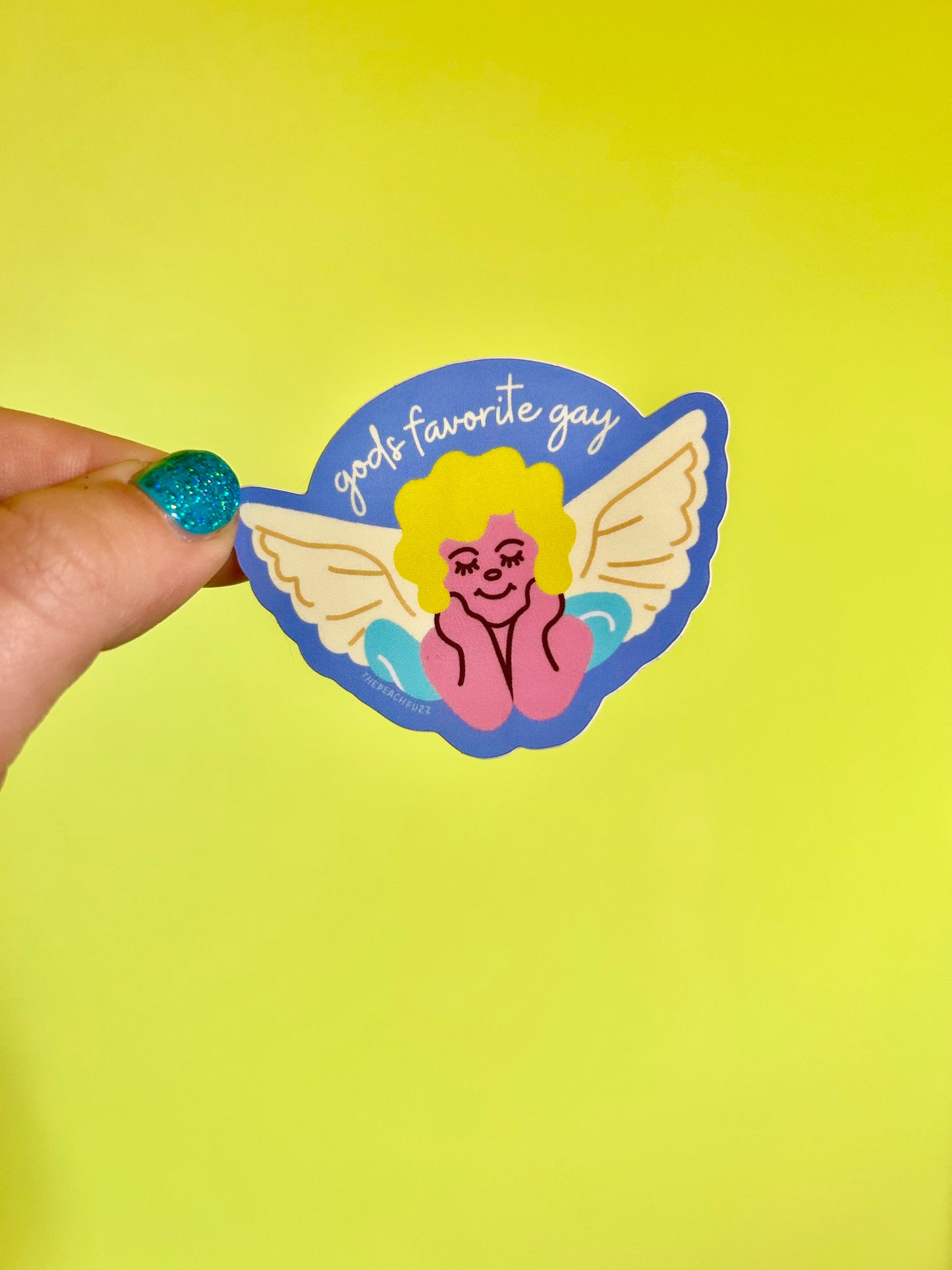 God's Favorite Gay Angel Sticker