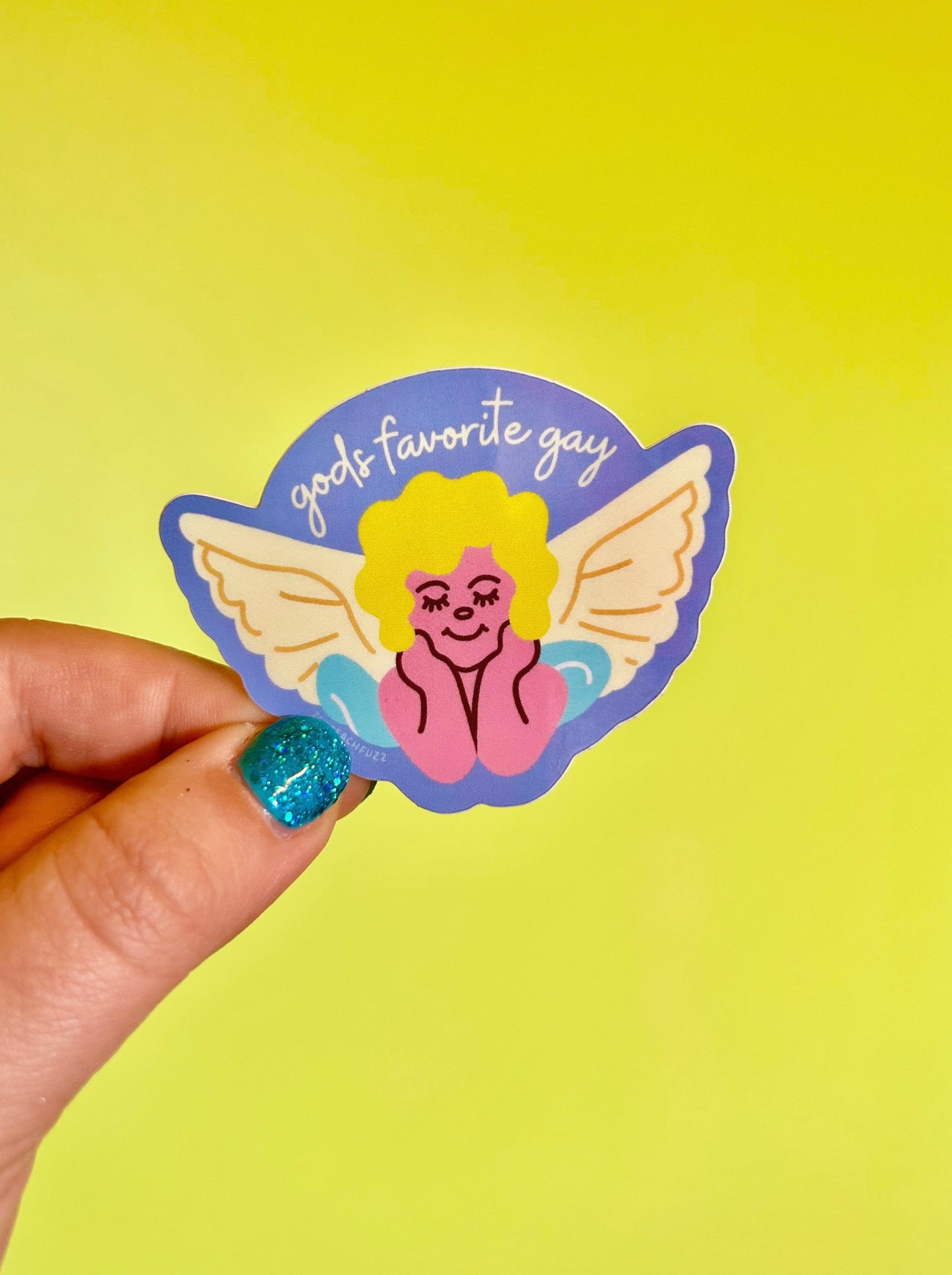 God's Favorite Gay Angel Sticker
