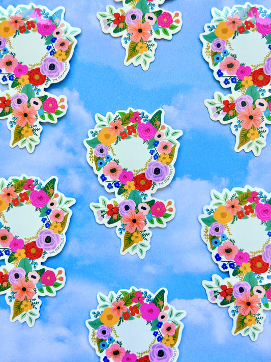 Floral Feminist Sticker