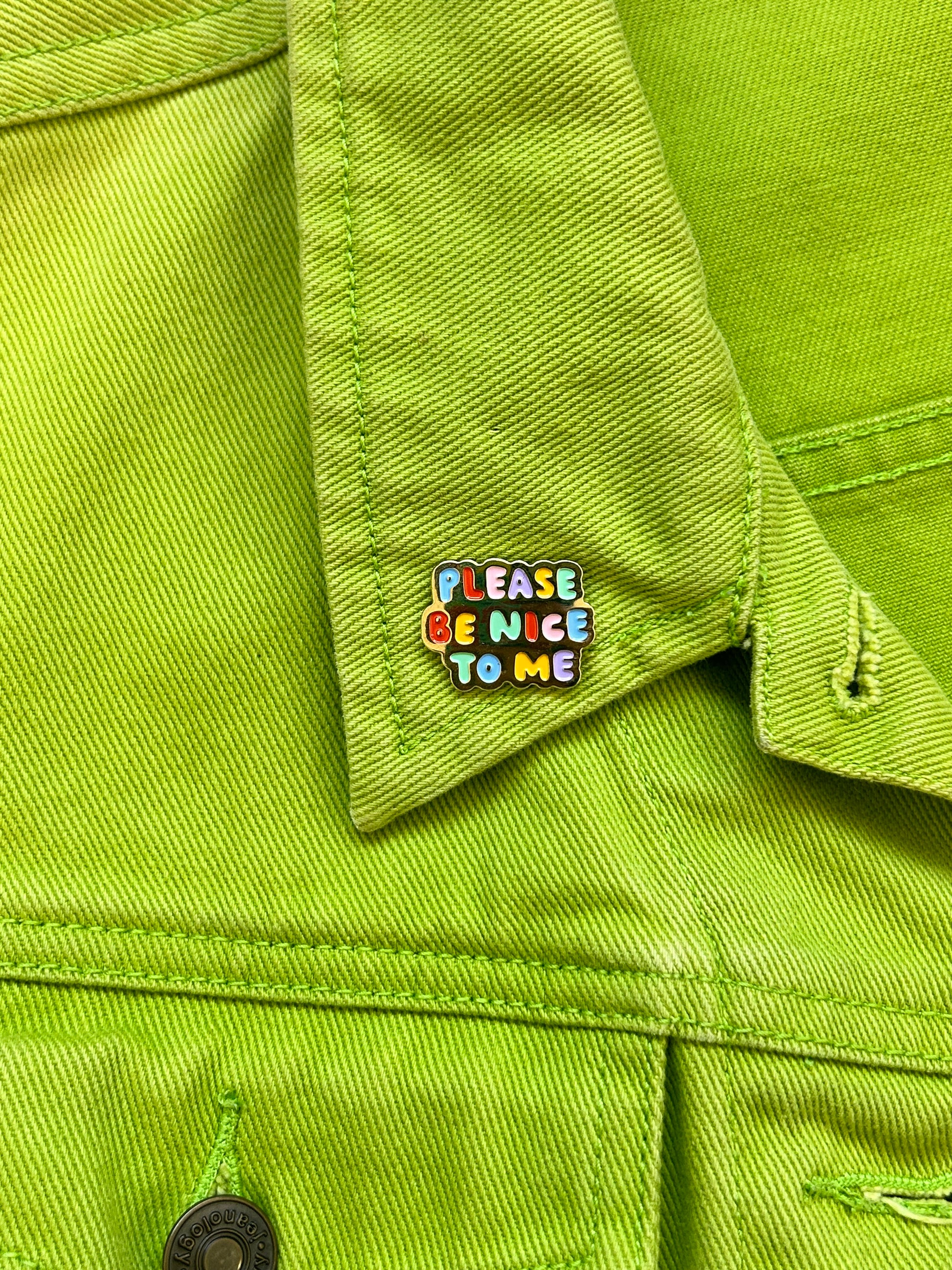 Please Be Nice To Me Enamel Pin