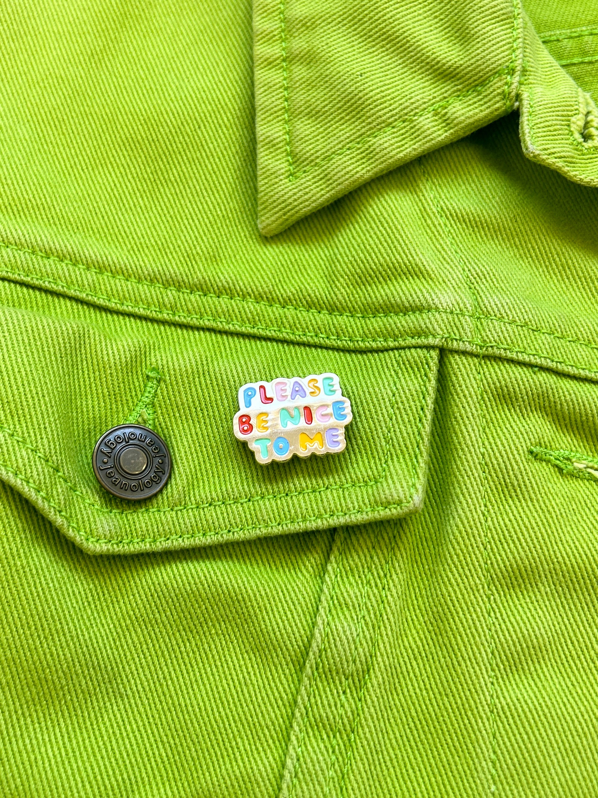 Please Be Nice To Me Enamel Pin