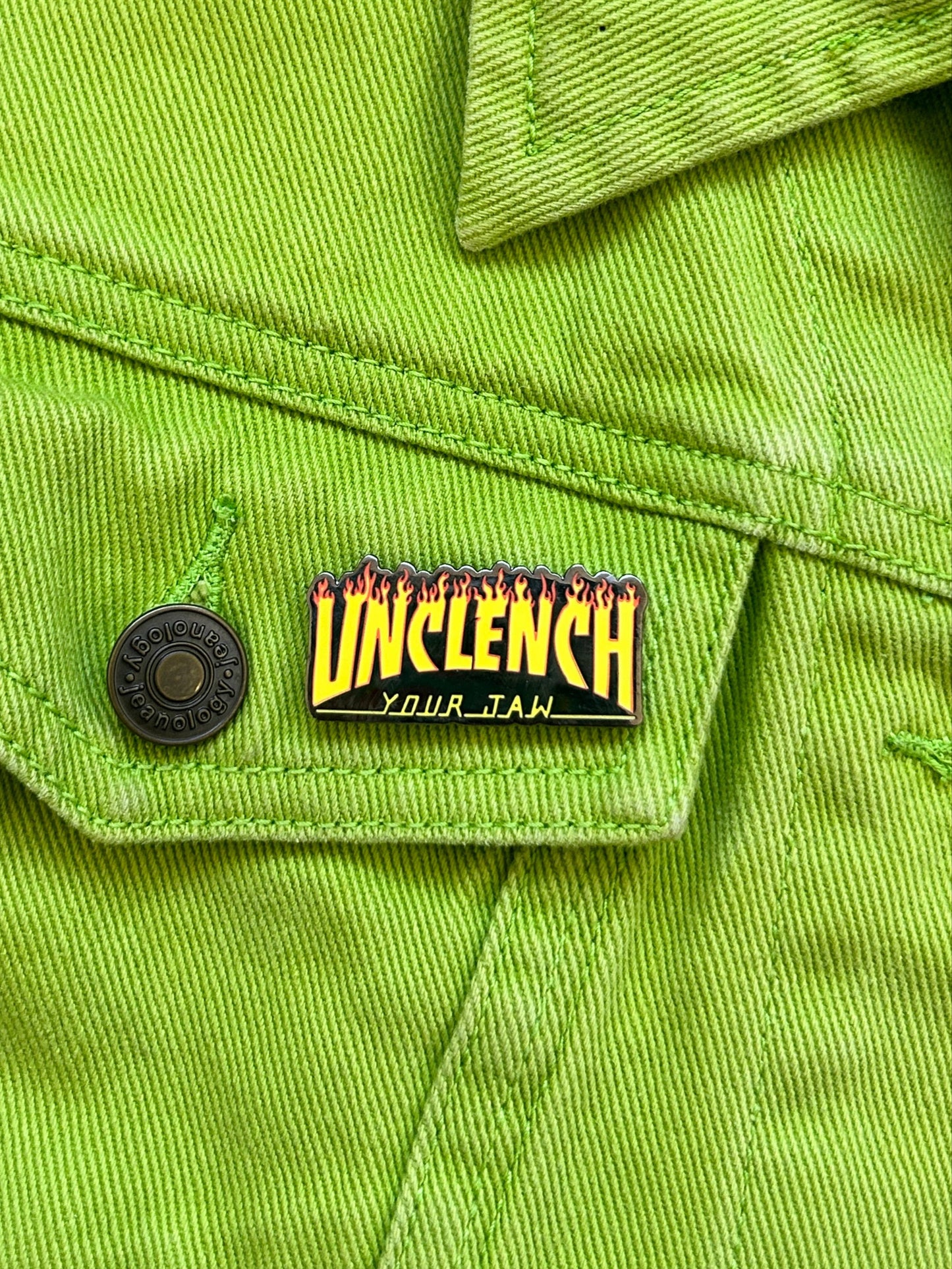 Unclench Your Jaw Enamel Pin