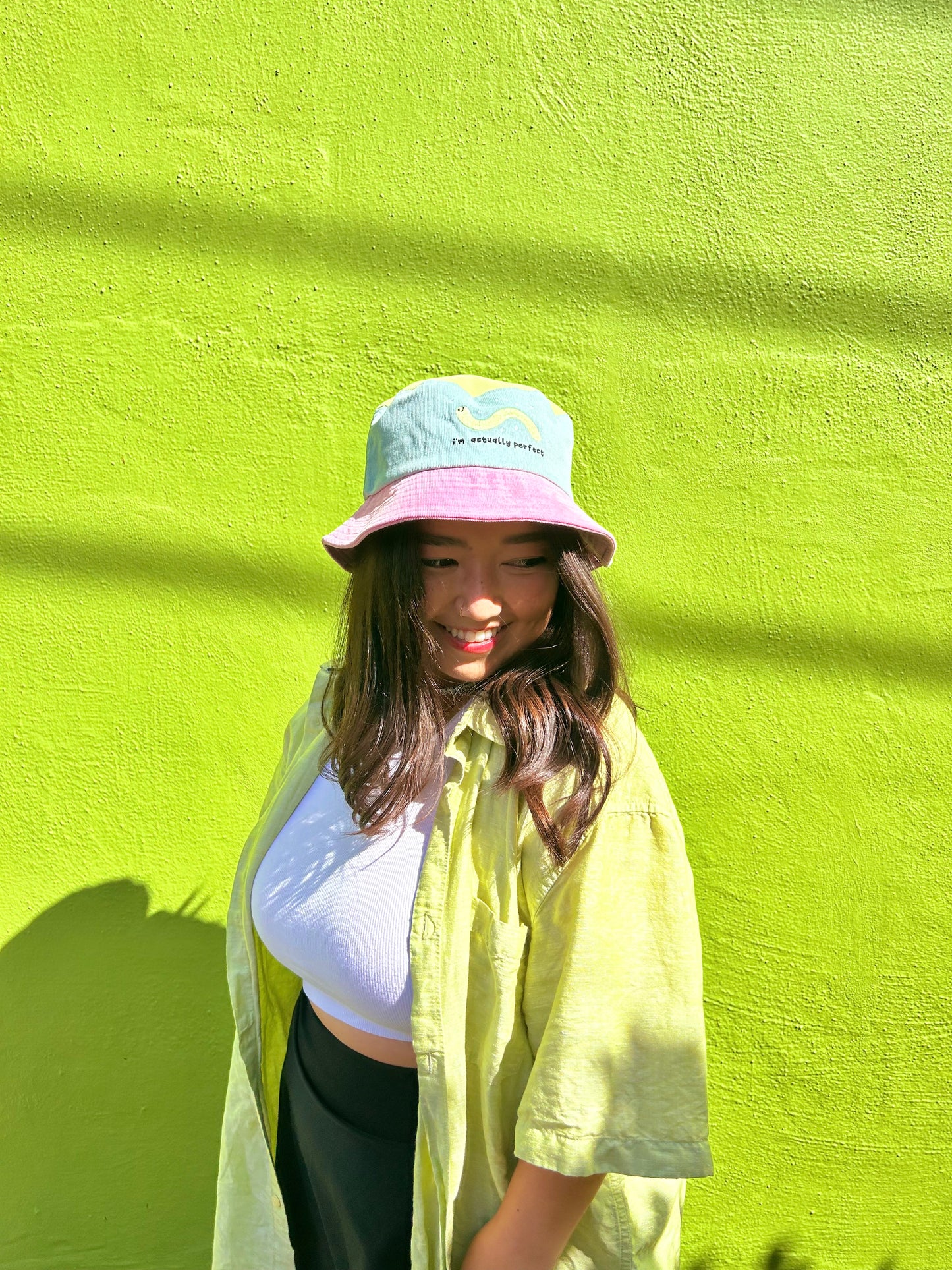 I’m Actually Perfect Color Block Bucket Hat