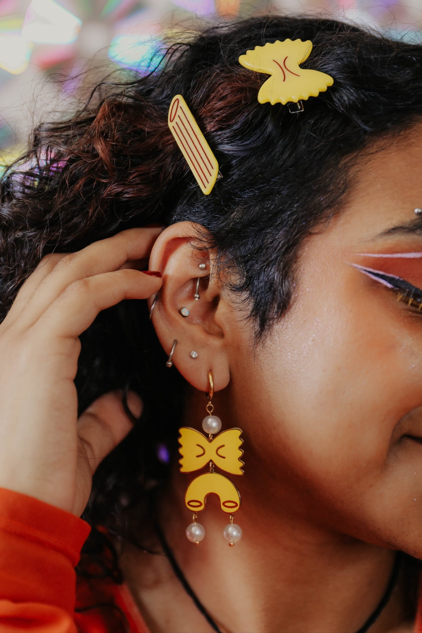 Pasta Party Dangly Earrings