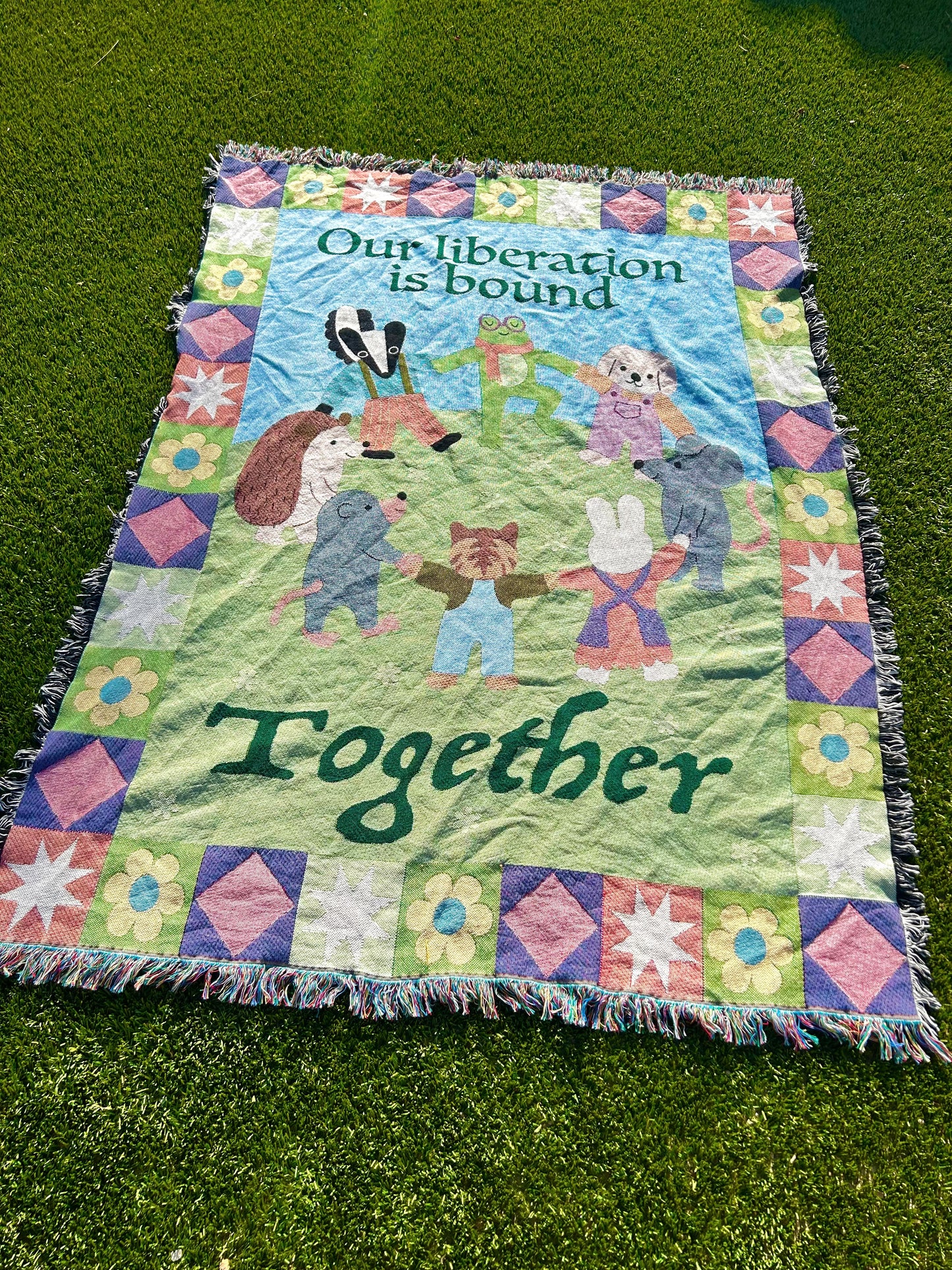 Our Liberation Is Bound Together Blanket
