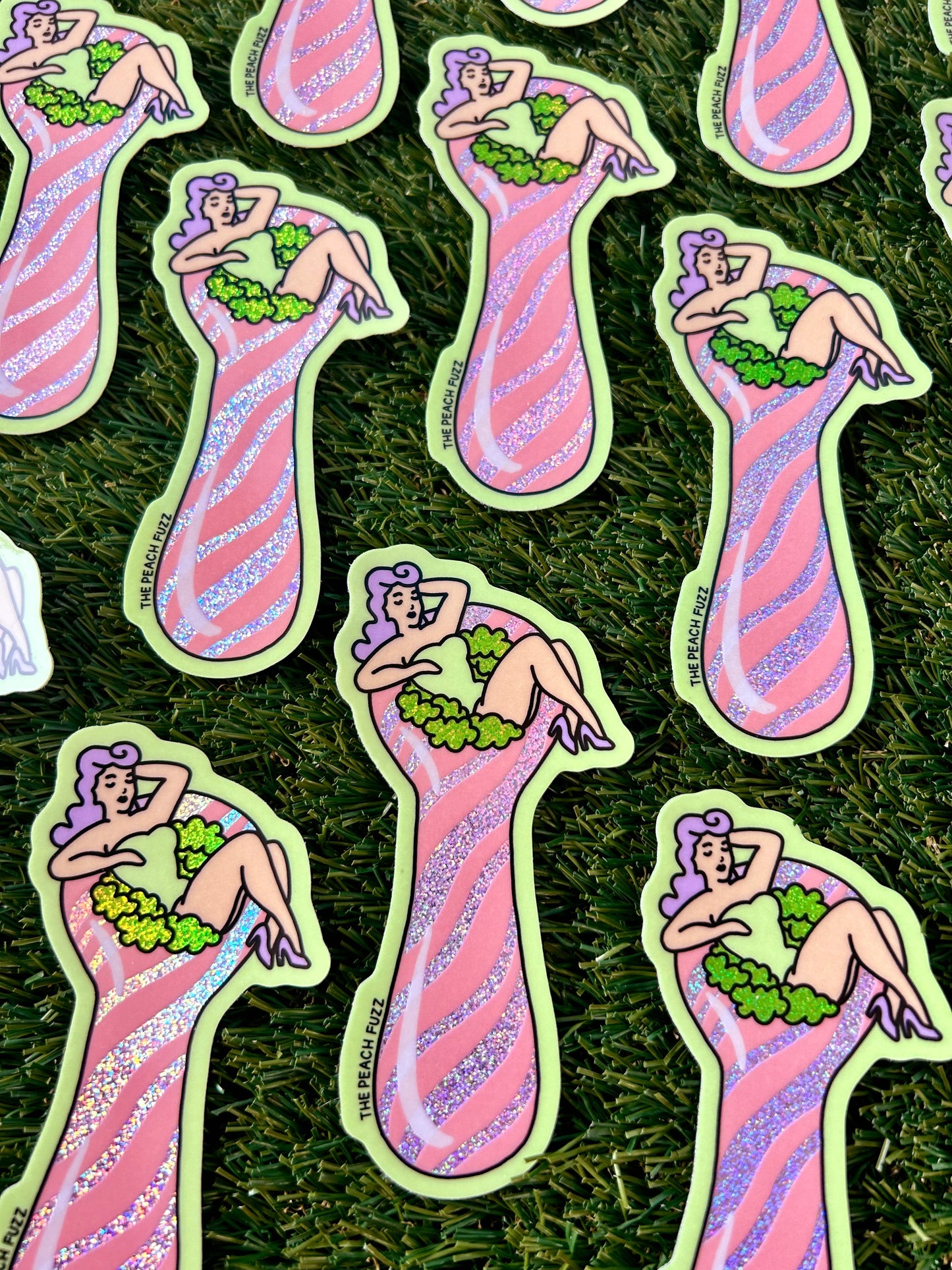 Total Smoke Show Glitter Sticker