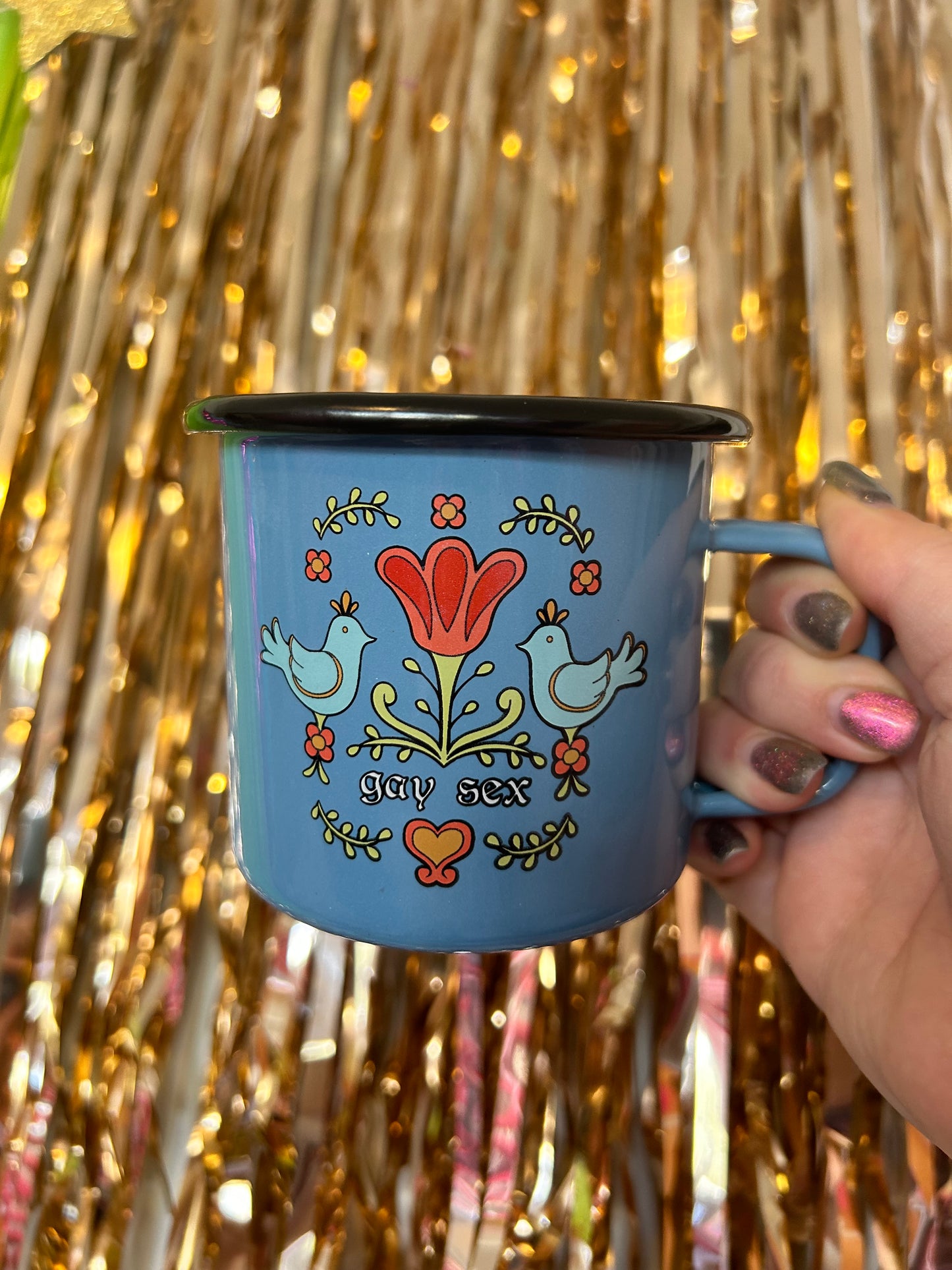 Gay Sex Enamel Mug