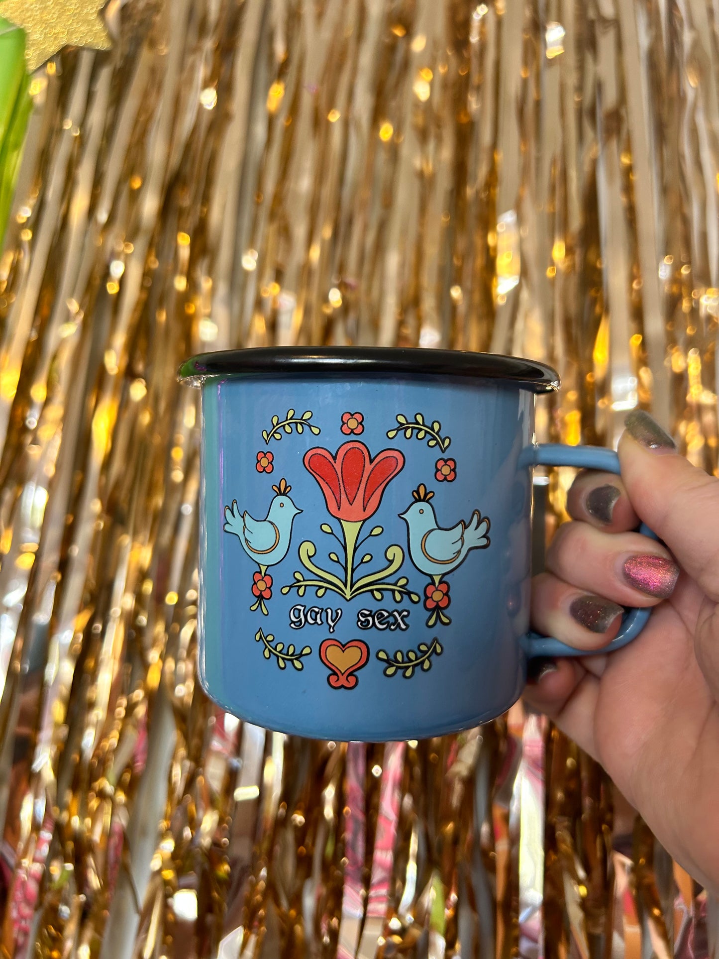 Gay Sex Enamel Mug