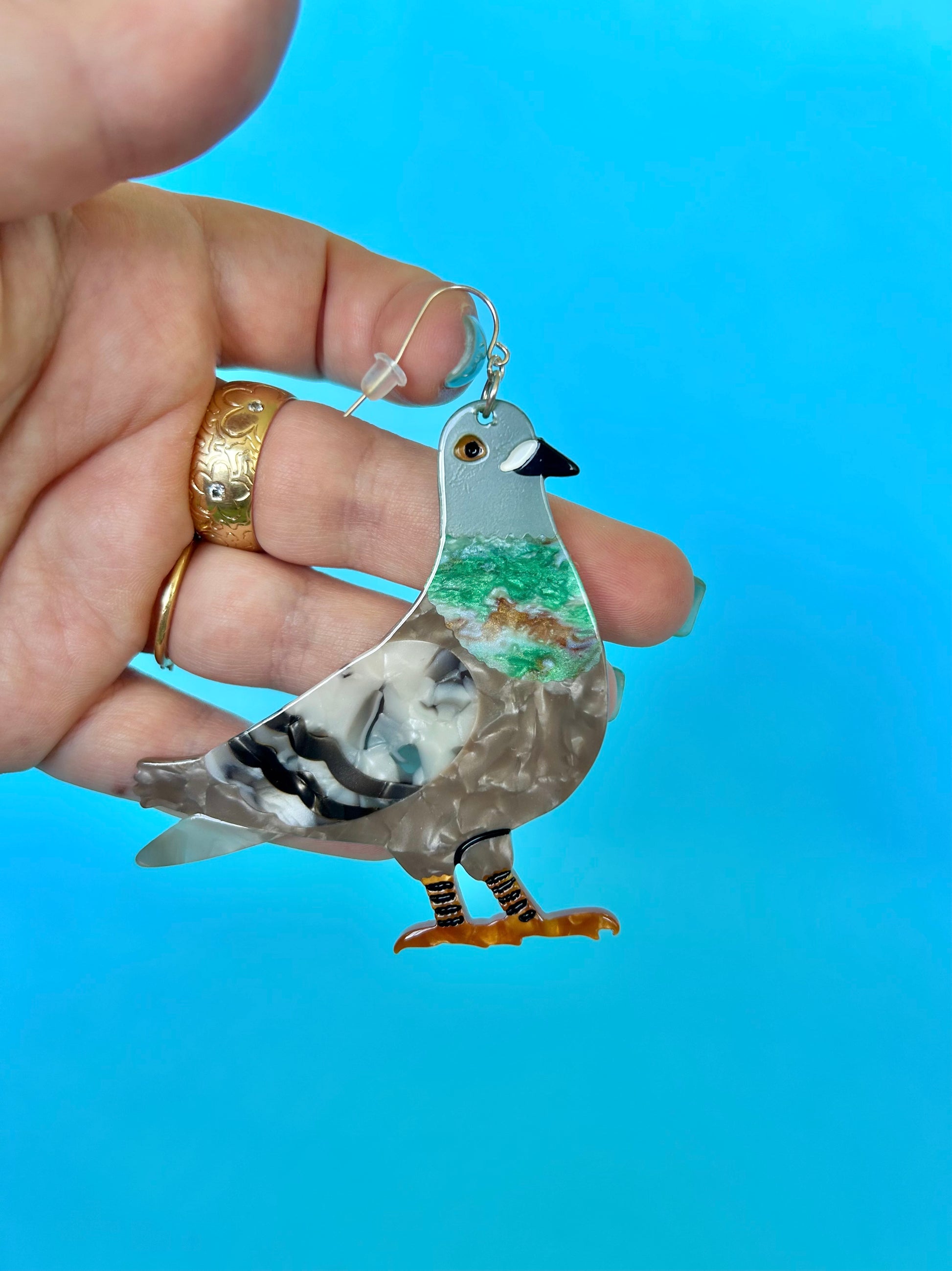 Pigeon Earrings