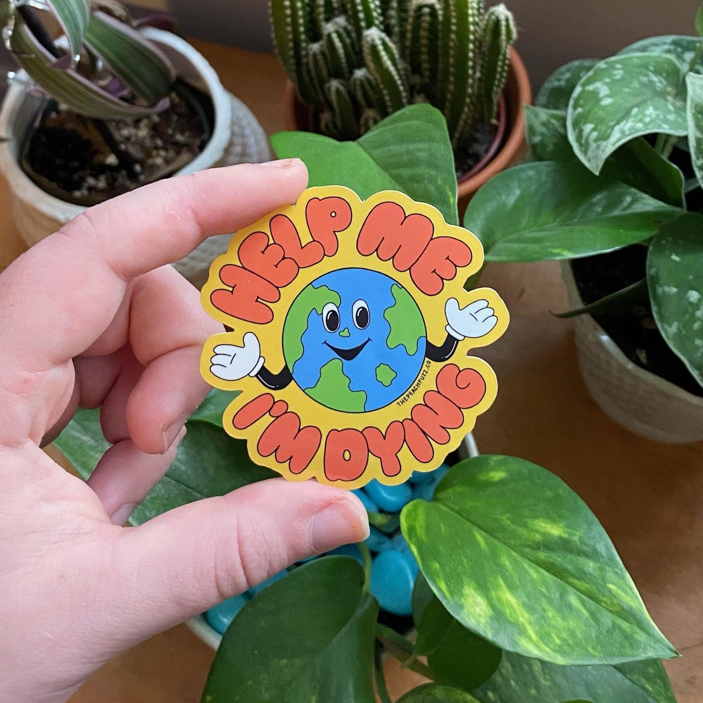 Help Me, I’m Dying Sticker - The Peach Fuzz