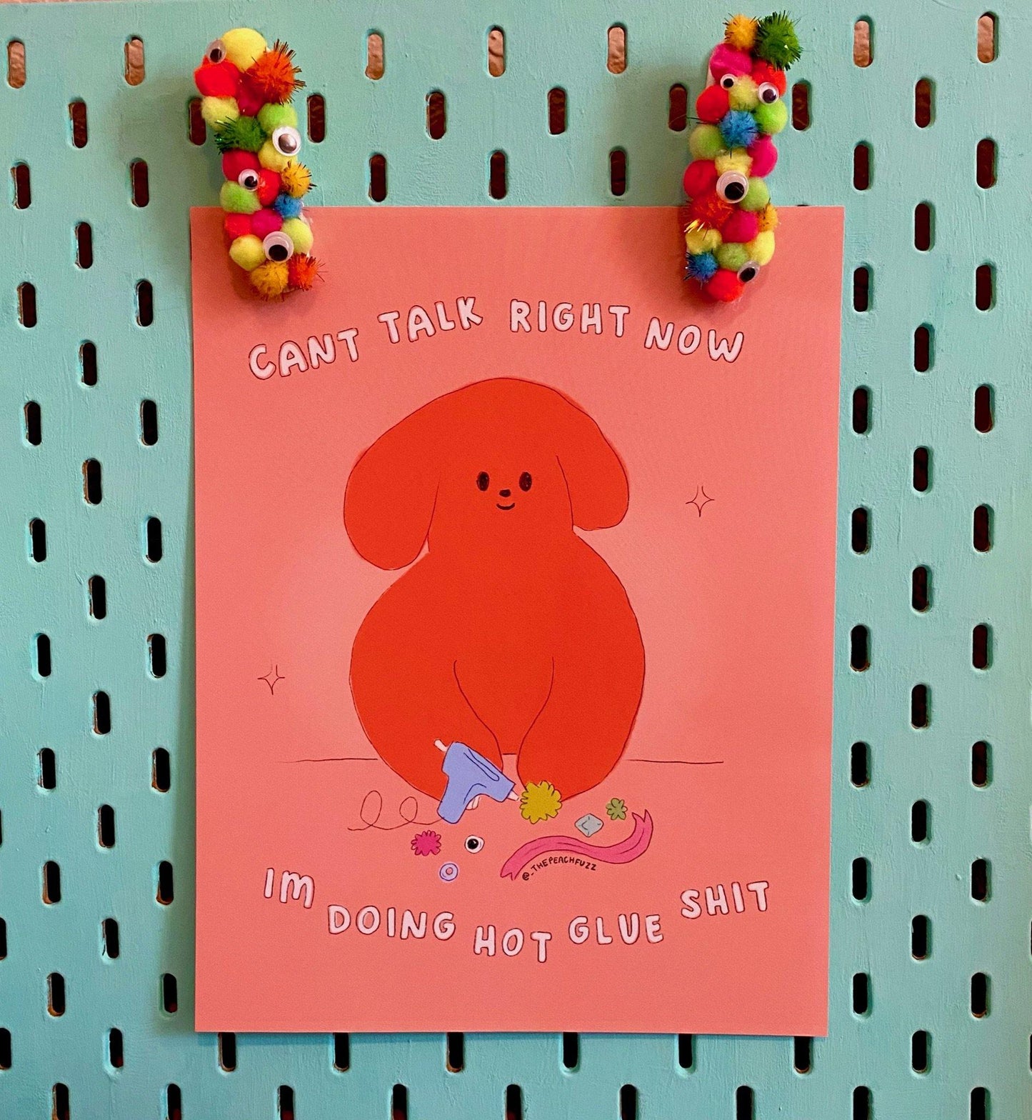 Hot Glue Shit Print - The Peach Fuzz