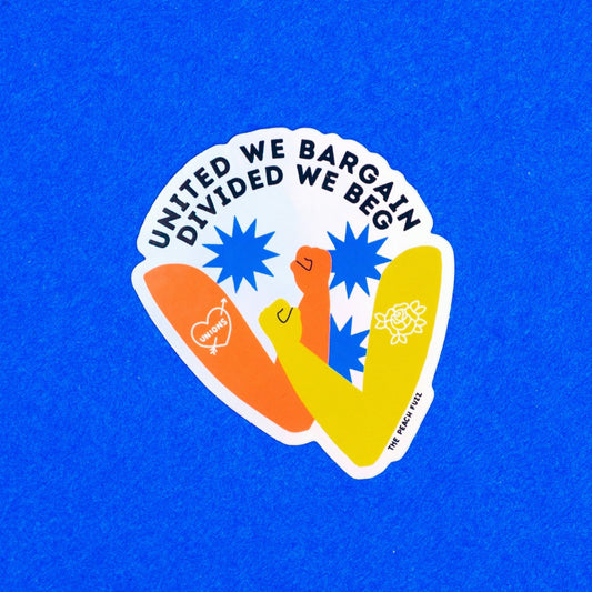 United We Bargain Holographic Sticker