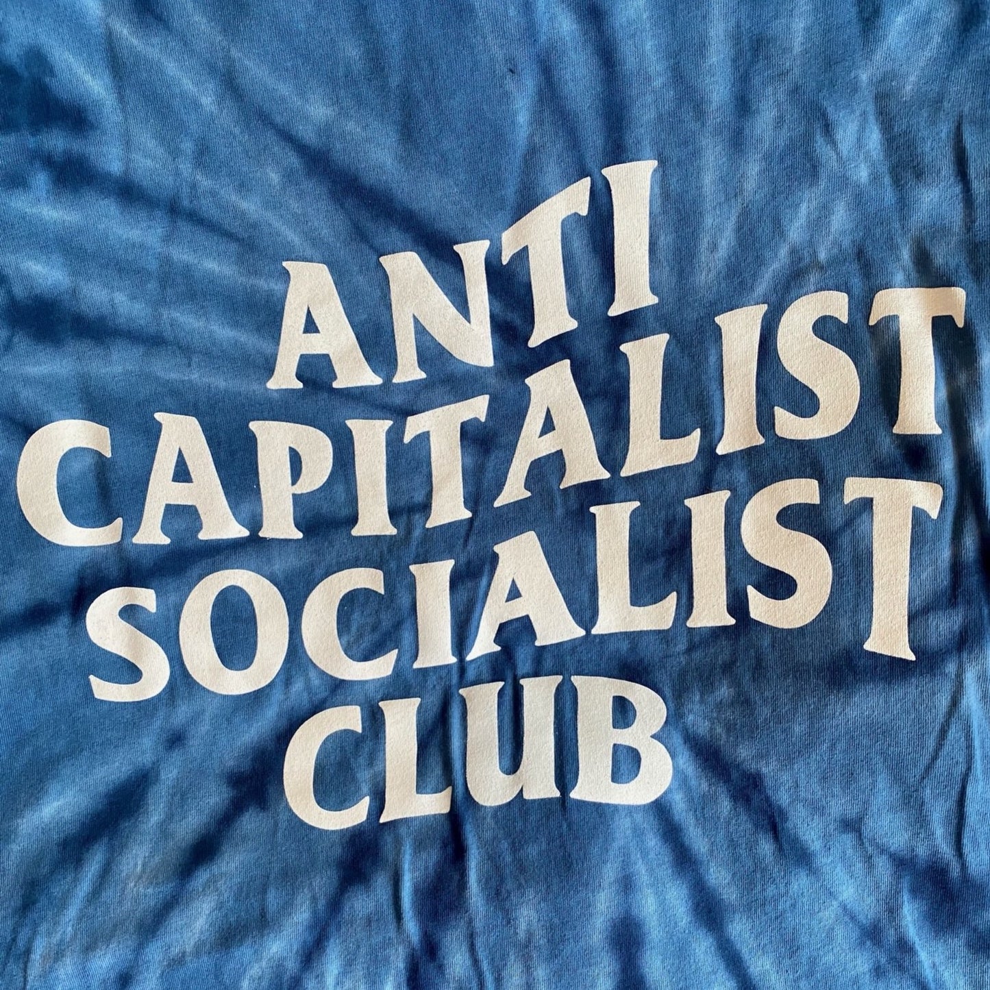 Bleach Dye Anti Capitalist Socialist Club Shirt