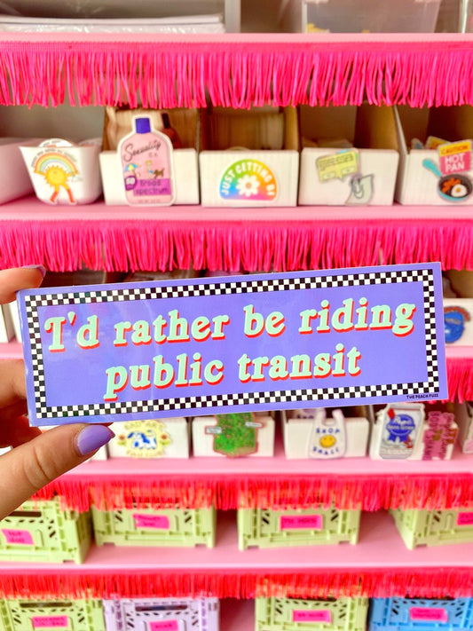 Public Transit Bumper Sticker