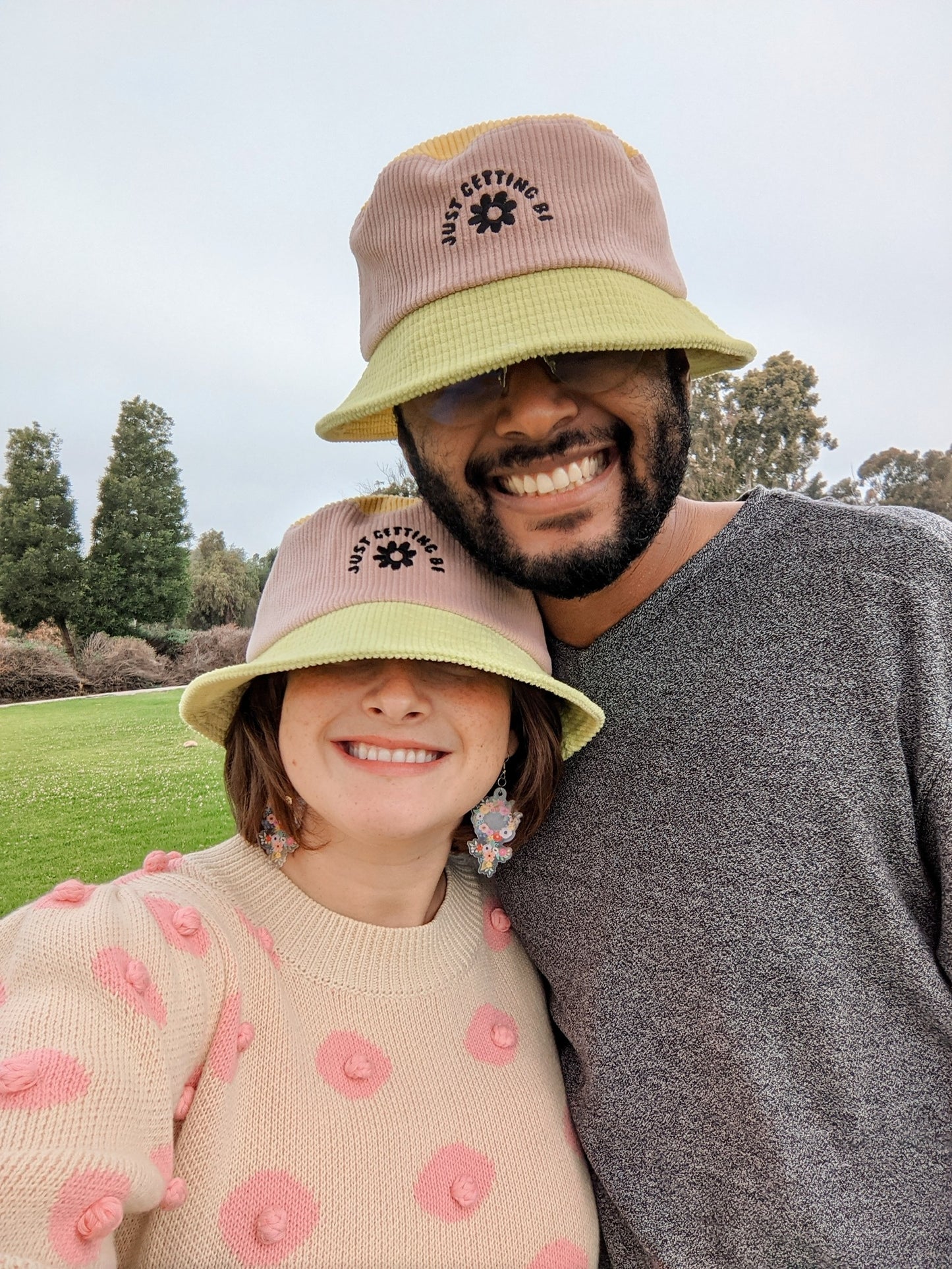 Just Getting Bi Color Block Bucket Hat