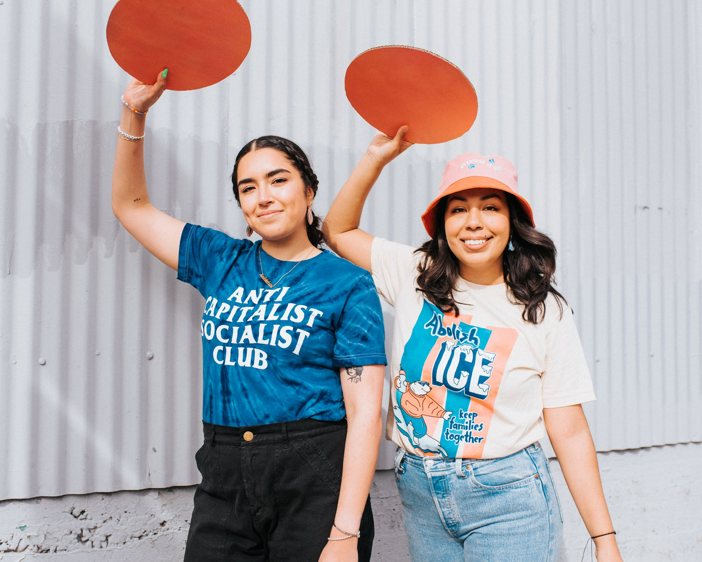 Bleach Dye Anti Capitalist Socialist Club Shirt