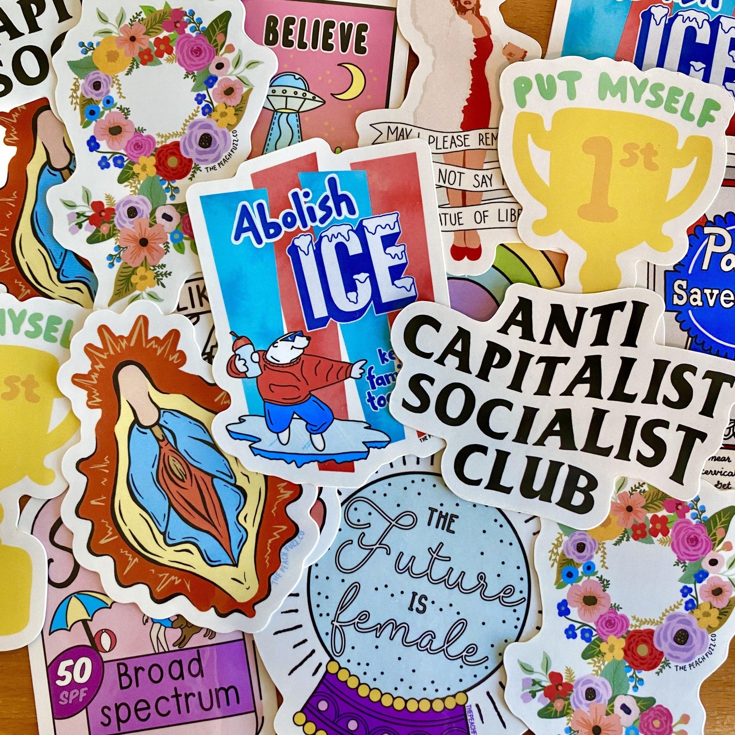 Abolish ICE Sticker - The Peach Fuzz