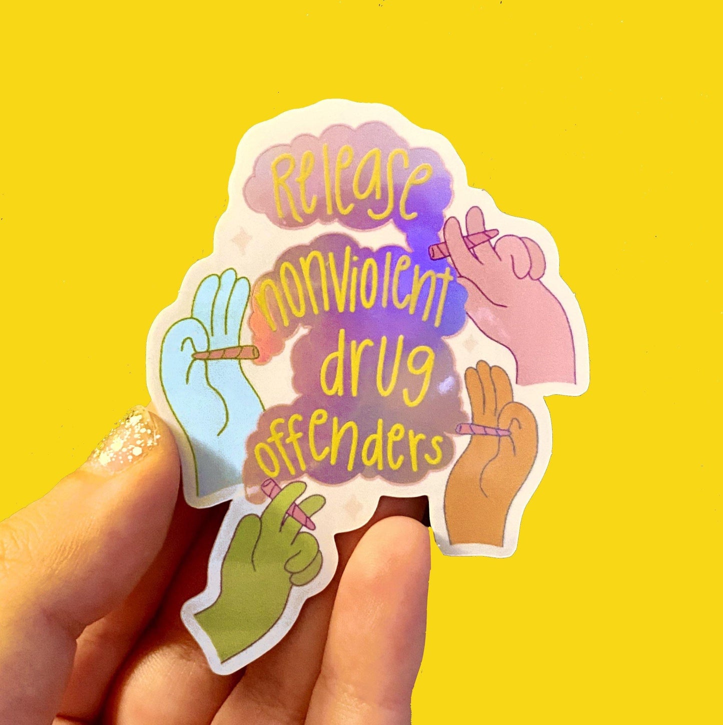 Release Nonviolent Drug Offenders Sticker - The Peach Fuzz