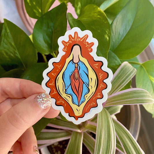 Vulva Mary Sticker - The Peach Fuzz