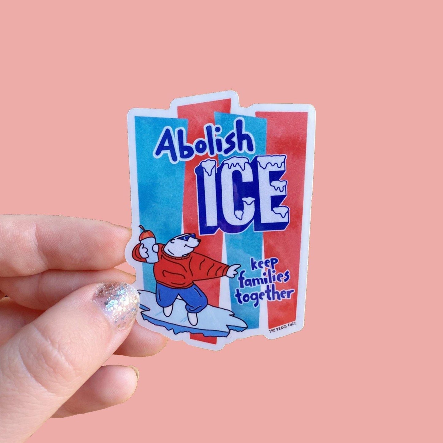 Abolish ICE Sticker - The Peach Fuzz
