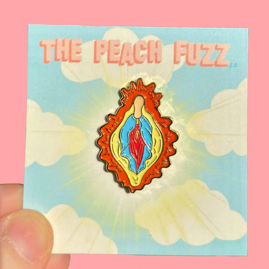 Vulva Mary Enamel Pin - The Peach Fuzz