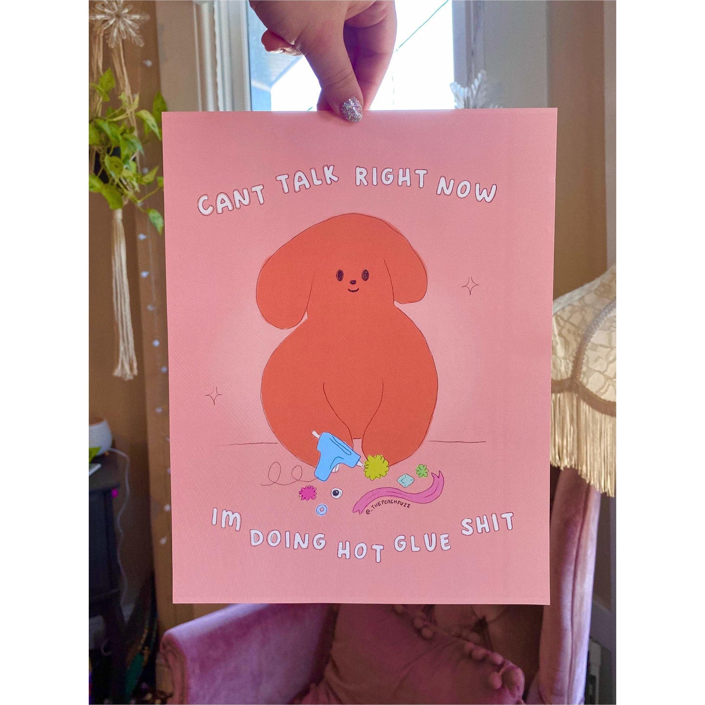 Hot Glue Shit Print - The Peach Fuzz