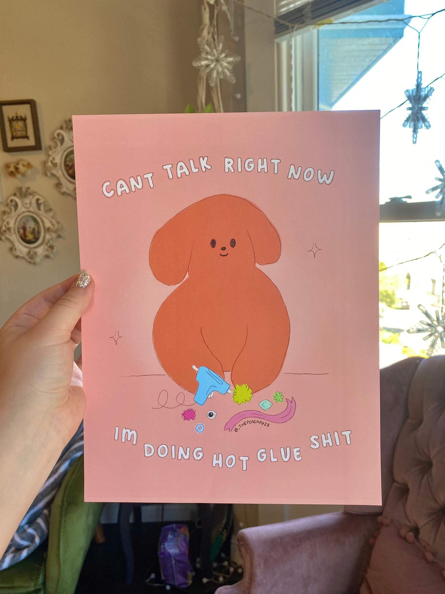 Hot Glue Shit Print - The Peach Fuzz