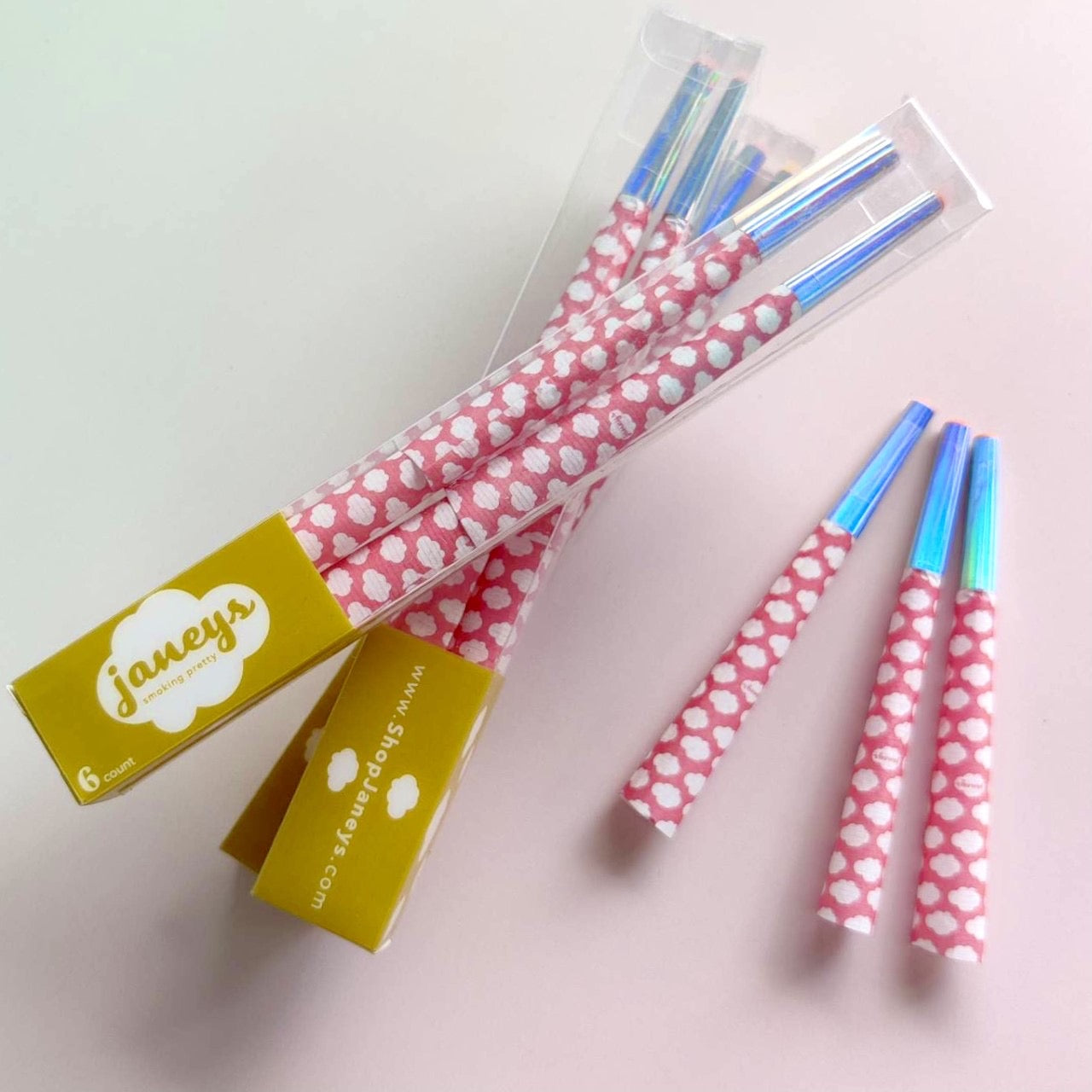 Pink Cloud Rolling Cones