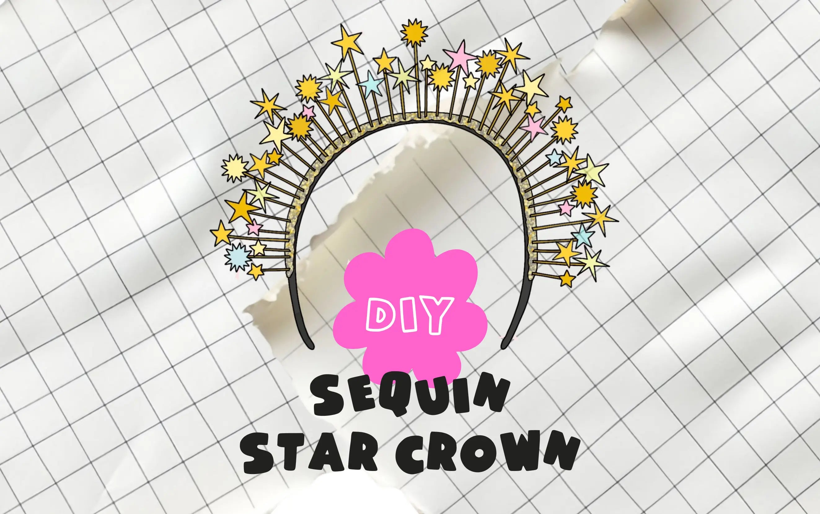 DIY Sequin Star Crown